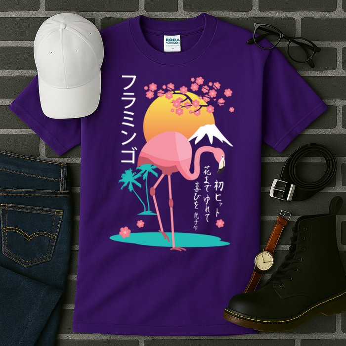 Japanese Flamingo Tall T-Shirt