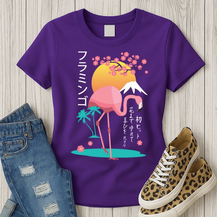 Japanese Flamingo Womens T-Shirt