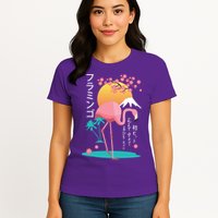 Japanese Flamingo Womens T-Shirt