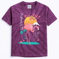 Japanese Flamingo Kids Tie-Dye T-Shirt