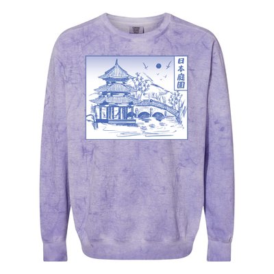 Japanese Garden Art Colorblast Crewneck Sweatshirt