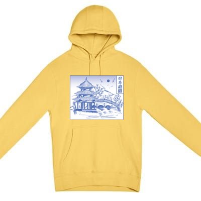 Japanese Garden Art Premium Pullover Hoodie