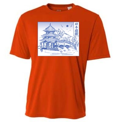 Japanese Garden Art Cooling Performance Crew T-Shirt