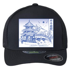 Japanese Garden Art Flexfit Unipanel Trucker Cap