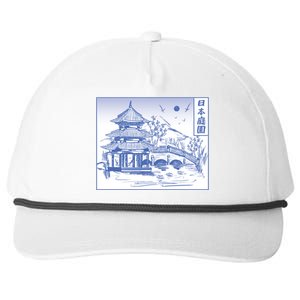 Japanese Garden Art Snapback Five-Panel Rope Hat