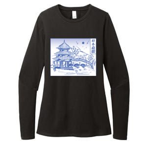 Japanese Garden Art Womens CVC Long Sleeve Shirt