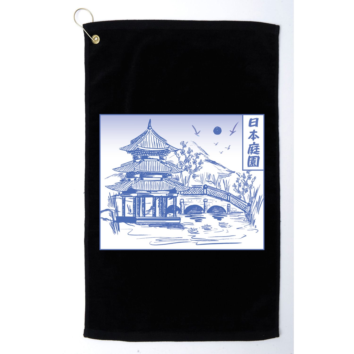 Japanese Garden Art Golf Towel