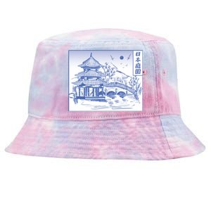 Japanese Garden Art Tie-Dyed Bucket Hat