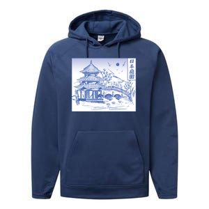 Japanese Garden Art Performance Fleece Hoodie