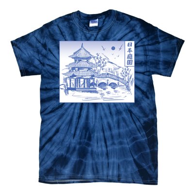 Japanese Garden Art Tie-Dye T-Shirt