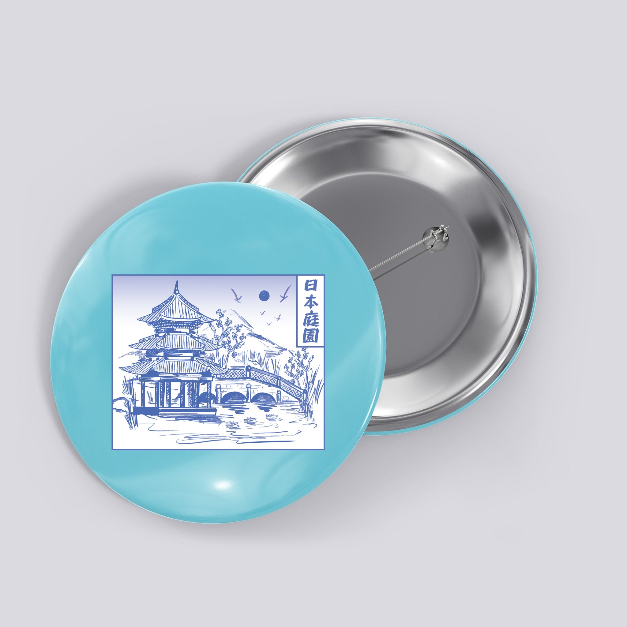 Japanese Garden Art Button