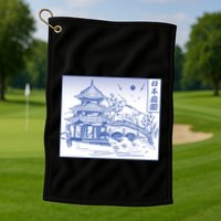 Japanese Garden Line Golf Towel