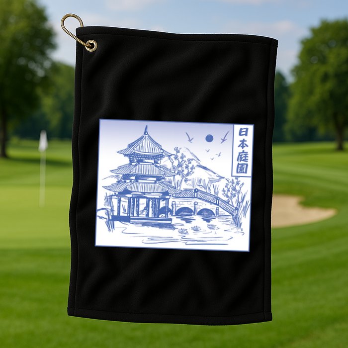 Japanese Garden Line Golf Towel