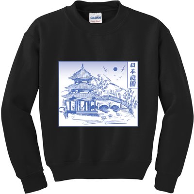 Japanese Garden Line Kids Sweatshirt