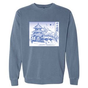 Japanese Garden Line Garment-Dyed Sweatshirt