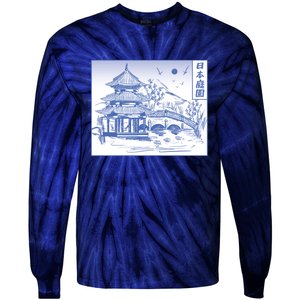 Japanese Garden Line Tie-Dye Long Sleeve Shirt