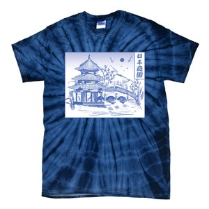 Japanese Garden Line Tie-Dye T-Shirt