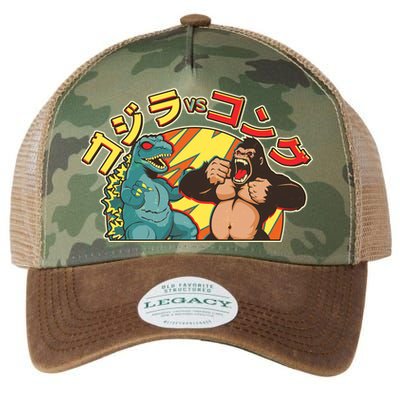 Japanese God-zilla Verse Kong Retro Legacy Tie Dye Trucker Hat