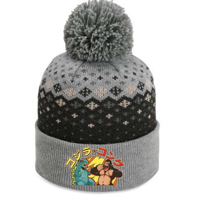 Japanese God-zilla Verse Kong Retro The Baniff Cuffed Pom Beanie