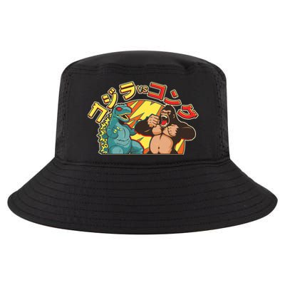 Japanese God-zilla Verse Kong Retro Cool Comfort Performance Bucket Hat