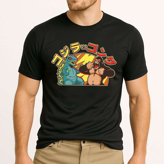 Japanese Zilla Verse Kong Retro Monster Cooling Performance Crew T-Shirt