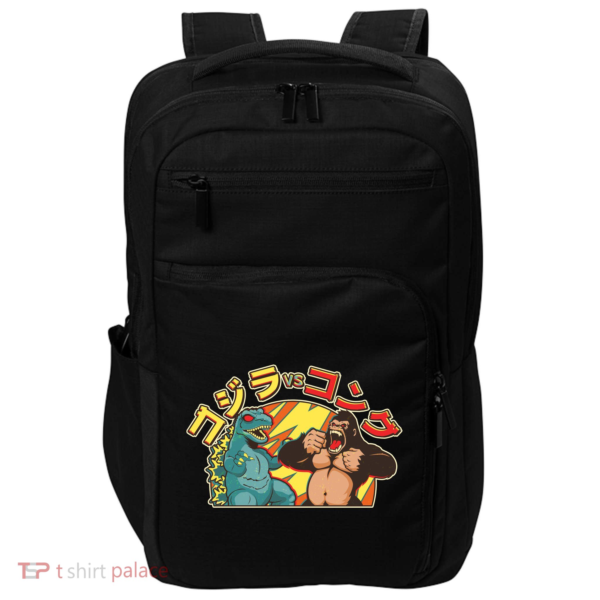 Japanese God-zilla Verse Kong Retro Impact Tech Backpack