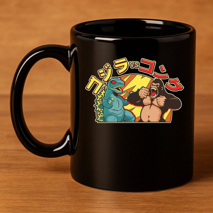 Japanese Zilla Verse Kong Retro Monster 11oz C Handle Ceramic Mug