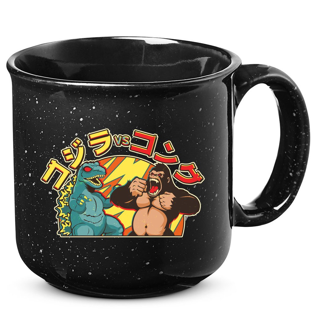 Japanese Zilla Verse Kong Retro Monster 15oz Campfire Ceramic Mug