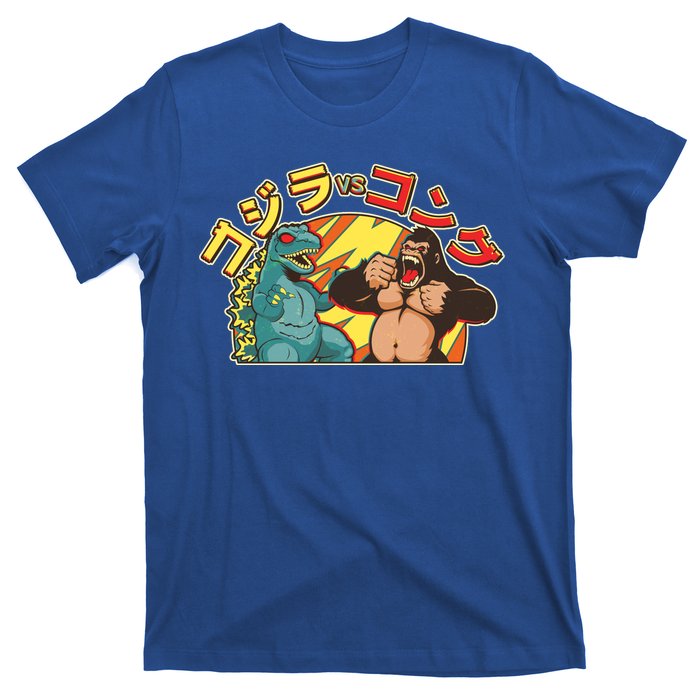 Japanese God-zilla Verse Kong Retro T-Shirt