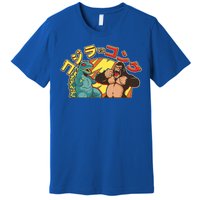 Japanese God-zilla Verse Kong Retro Premium T-Shirt