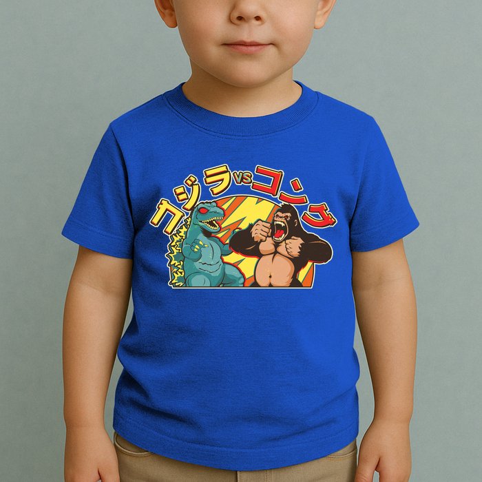 Japanese Zilla Verse Kong Retro Monster Toddler T-Shirt