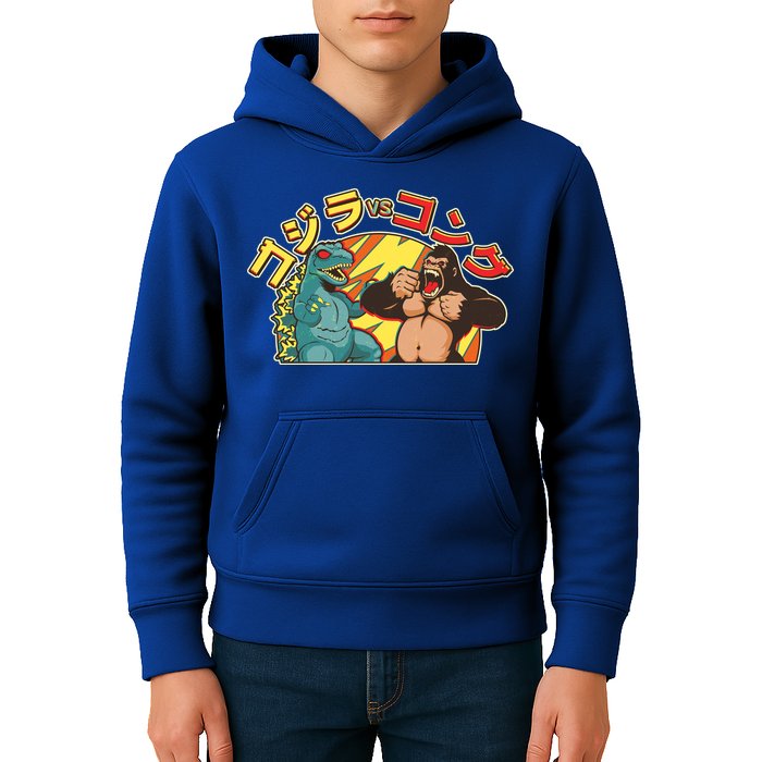 Japanese Zilla Verse Kong Retro Monster Kids Hoodie