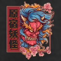 Japanese Harajuku Yokai Oni Monster Cool Comfort Performance Bucket Hat