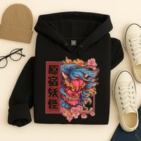 Japanese Harajuku Yokai Oni Monster Hoodie