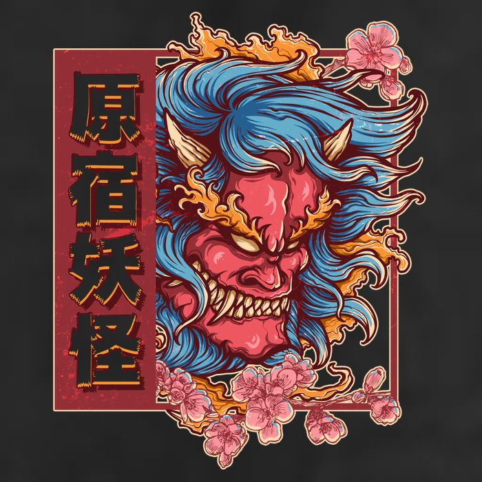 Japanese Harajuku Yokai Oni Monster 15oz Campfire Ceramic Mug