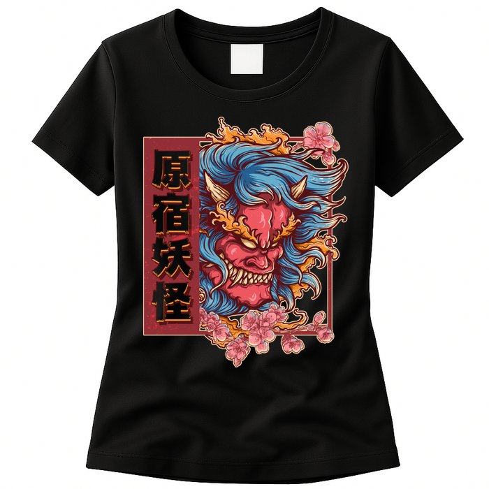Japanese Harajuku Yokai Oni Monster Womens T-Shirt