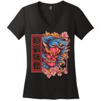 Japanese Harajuku Yokai Oni Monster Women's V-Neck T-Shirt