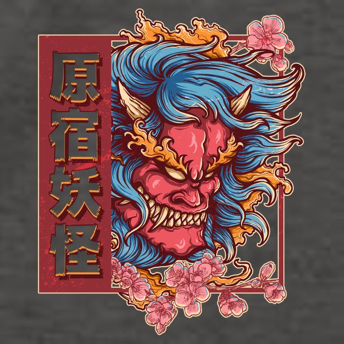 Japanese Harajuku Yokai Oni Monster Vector Backpack