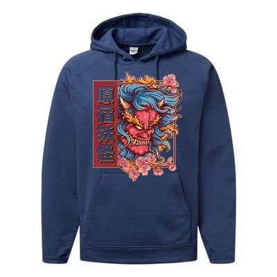 Japanese Harajuku Yokai Oni Monster Performance Fleece Hoodie