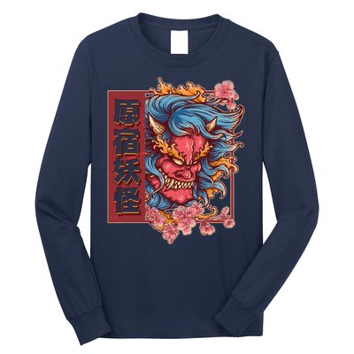 Japanese Harajuku Yokai Oni Monster Long Sleeve Shirt