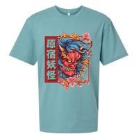 Japanese Harajuku Yokai Oni Monster Sueded Cloud Jersey T-Shirt