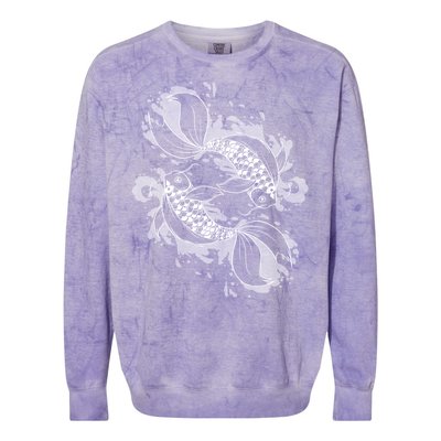 Japanese Koi Pisces Colorblast Crewneck Sweatshirt