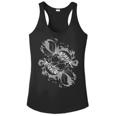 Japanese Koi Pisces Ladies PosiCharge Competitor Racerback Tank