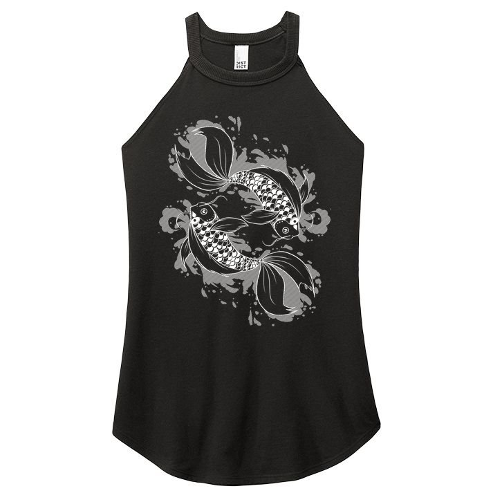 Japanese Koi Pisces Women's Perfect Tri Rocker Tank
