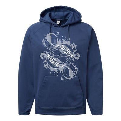 Japanese Koi Pisces Performance Fleece Hoodie