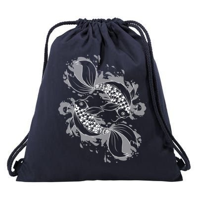 Japanese Koi Pisces Drawstring Bag