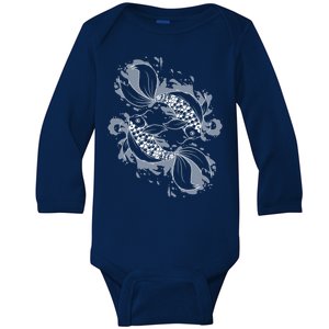 Japanese Koi Pisces Baby Long Sleeve Bodysuit