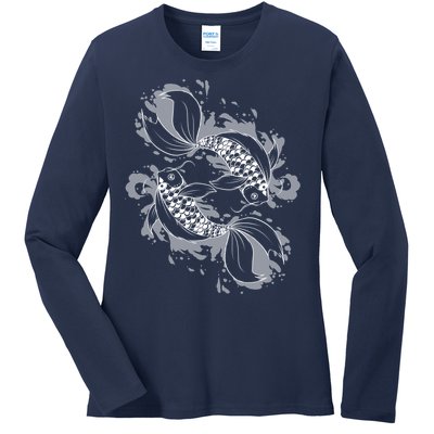 Japanese Koi Pisces Ladies Long Sleeve Shirt