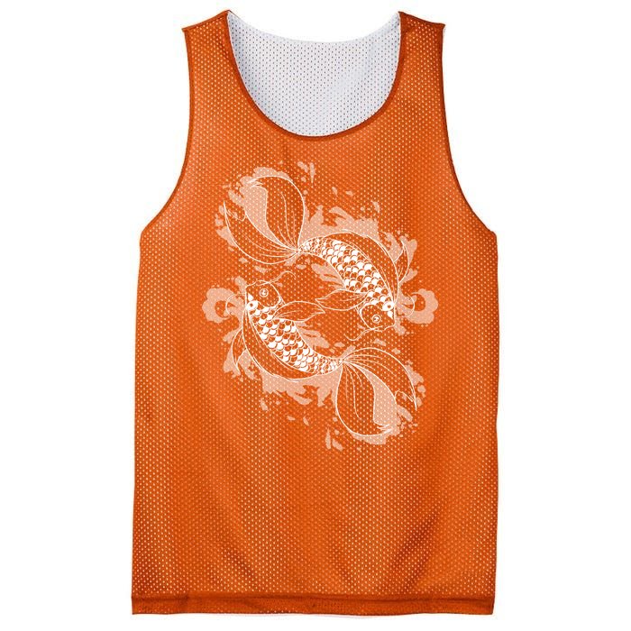 Japanese Koi Pisces Mesh Reversible Basketball Jersey Tank