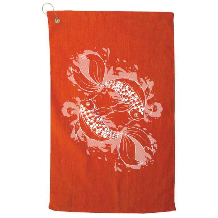 Japanese Koi Pisces Golf Towel